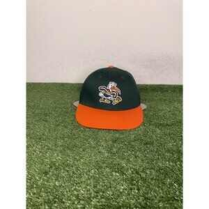Miami Hurricanes hat cap strap back green orange football Going yard mens